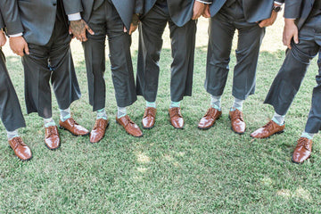Mint Gray Argyle Men’s Groomsmen Wedding Dress Socks