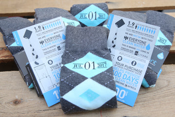 Turquoise Pool and Gray Argyle Customized Date Groomsmen Dress Socks