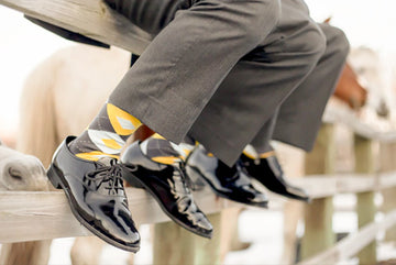 Golden Yellow Argyle Groomsmen Socks