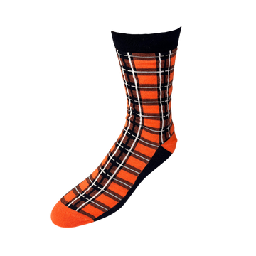 Burnt Orange, Navy Bamboo Socks