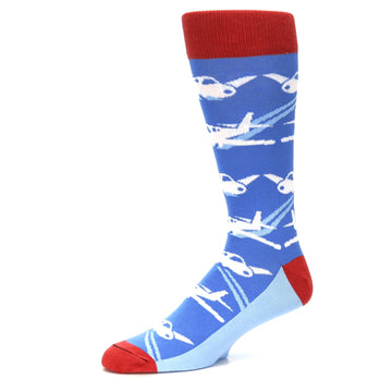 Blue Land the Plane Kid's Dress Socks - boldSOCKS