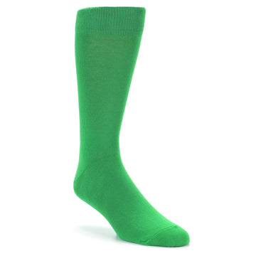 Kelly Green Solid Color Men's Dress Socks