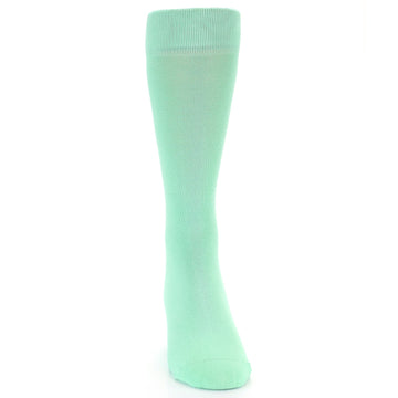 Mint Green Solid Color Men's Dress Socks