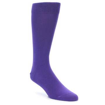 Viola Purple Solid Color Men's Dress Socks