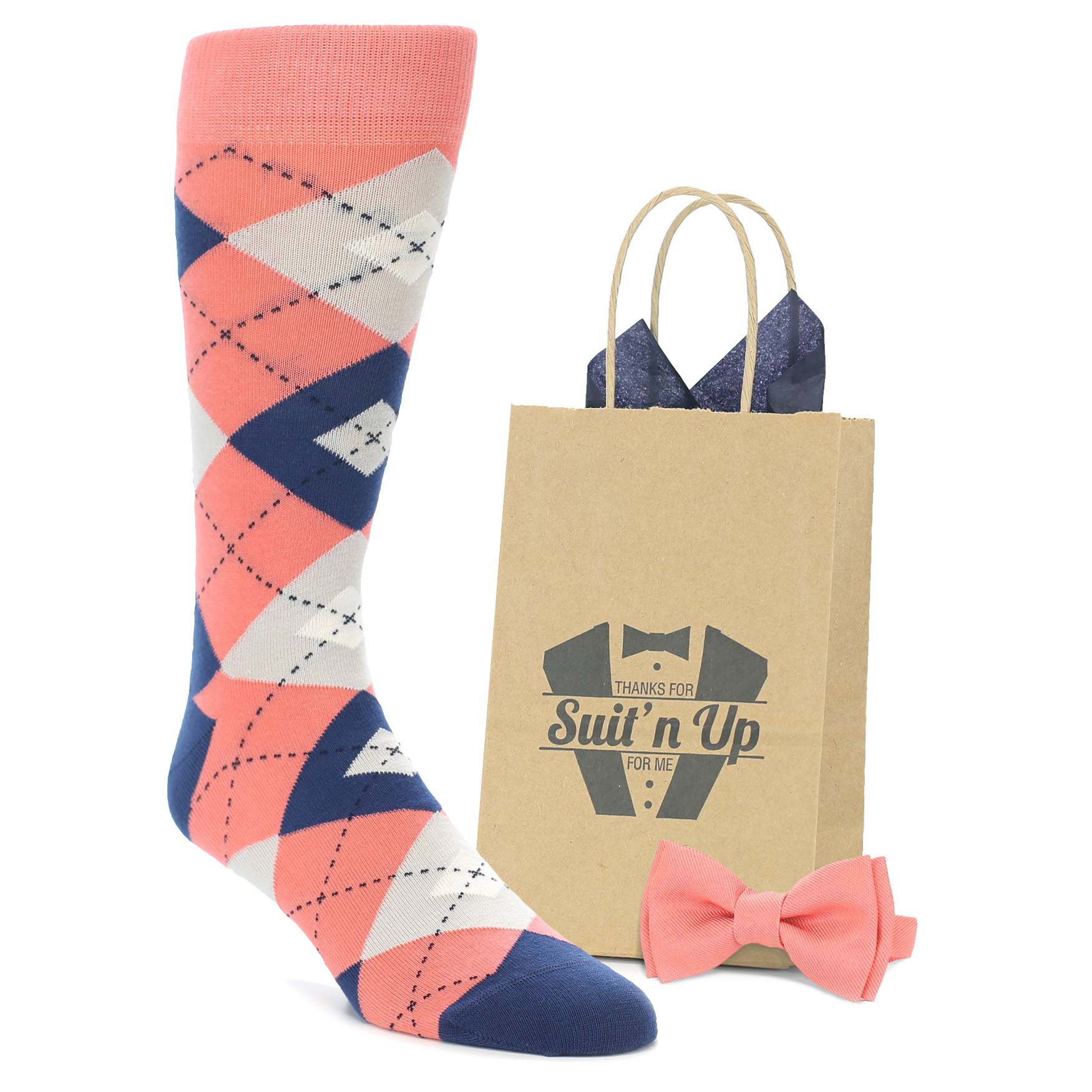 Coral Navy Argyle Wedding Groomsmen Men's Dress Socks U.S. Men's Shoe Sizes 13-16 Coral Navy Argyle Wedding Groomsmen Men's Dress Socks U.S. Men's Shoe Sizes 13-16