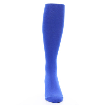 Royal Blue Solid Men's Over-the-Calf Dress Socks