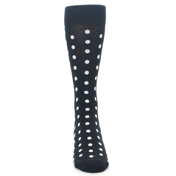 Black White Polka Dot Men’s Dress Socks