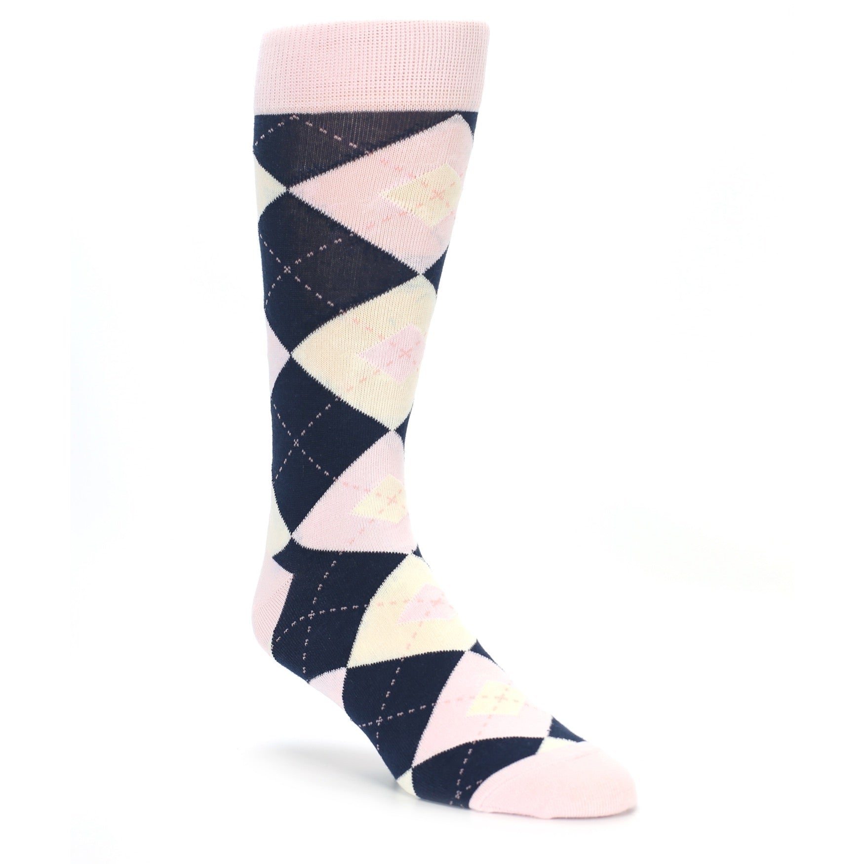 Petal Pink Blush Navy Argyle Wedding Groomsmen Mens Dress Socks U.S. Mens Shoe Sizes 8-12 Petal Pink Blush Navy Argyle Wedding Groomsmen Mens Dress Socks U.S. Mens Shoe Sizes 8-12