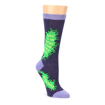 purple green women's dress socks by Blue Q