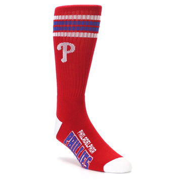 mens red white phillies crew socks FBF