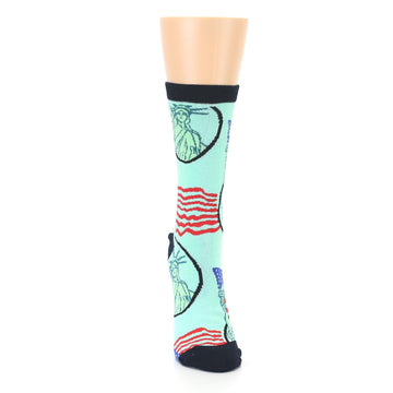 Mint Black Lady Liberty Socks - Women's Novelty Socks