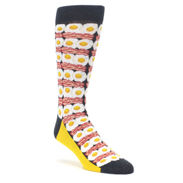 Bacon and Eggs Socks - Men's Novelty Dress Socks