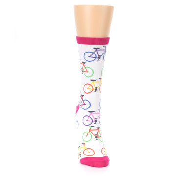 White Multi Bicycle Cycle - Women's Novelty Socks