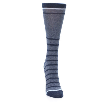 Blue Navy Heathered Stripe Women's Dress Sock