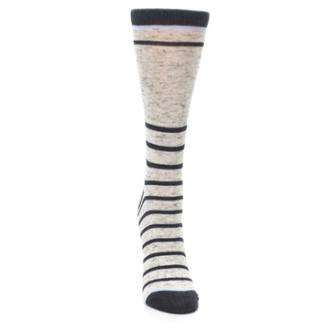 Light Gray Heathered Striped Socks - Women's Dress Socks