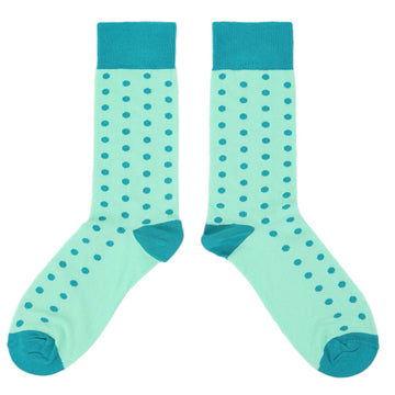 Mint Jade Wedding Groomsmen Men's Dress Socks with Matching Necktie