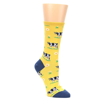 Yellow Cow Socks - Women's Novelty Socks