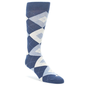 Heathered Navy Groomsmen Wedding Argyle Socks
