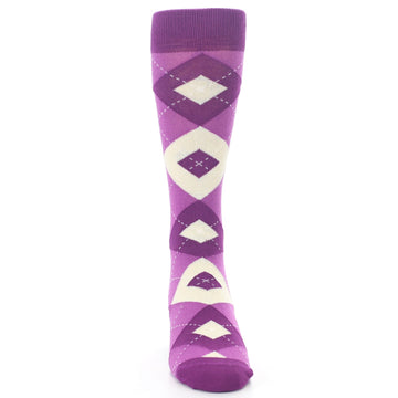 Raspberry Argyle Men's Dress Socks