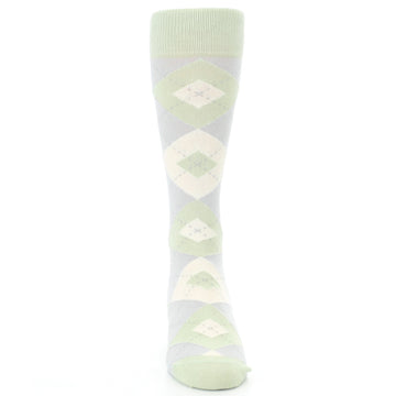 Sage Meadow Gray Argyle Men's Dress Socks