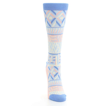 Blue Light Coral Tribal Pattern Socks - Women's Dress Socks