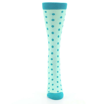 Mint Jade Polka Dot Women's Dress Socks