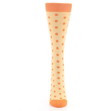 Light Orange Polka Dot Women's Dress Socks