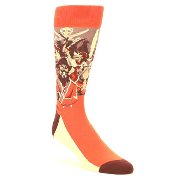 Red-Pirates-Mens-Dress-Socks-Statement-Sockwear