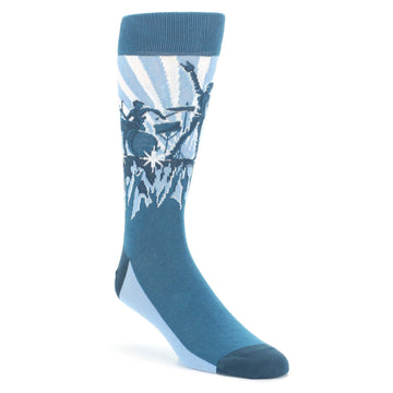 Blue Rock Band Socks - Men's Novelty Dress Socks