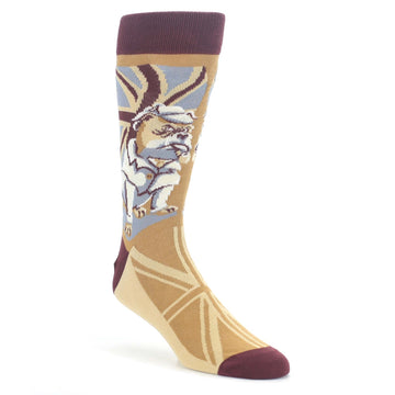 English Bulldog Socks -  Men's Novelty Dress Socks