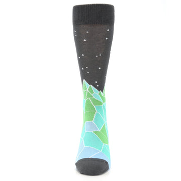 Green Blue Mountain Socks - Men's Dress Socks