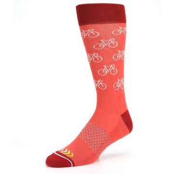 Red Bicycle Socks - Men's Premium Dress Socks