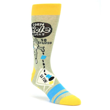 Corn Hole Socks - Novelty Dress Socks for Men