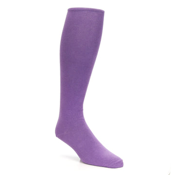 Wisteria Purple Solid Color Socks - Men's Over-the-Calf Socks