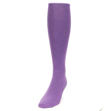 Wisteria Purple Solid Color Socks - Men's Over-the-Calf Socks