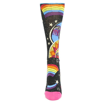 Black Celestial Joy Laurel Birch - Novelty Socks for Women