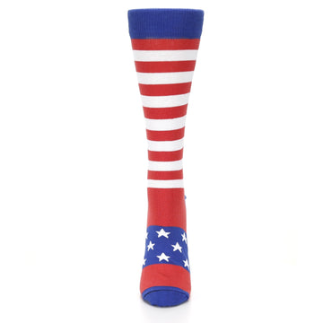 American Flag Stars and Stripes Socks - USA Made - Women's Novelty Socks