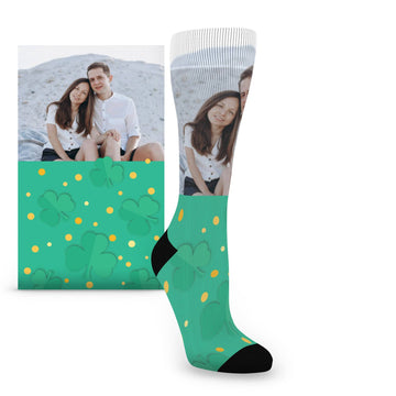 Custom Photo Socks - Women's St. Patty's Day Photo Custom Socks