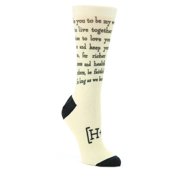 Champagne Sweet Sentiment Custom Note Socks With Initials - Women’s Custom Socks