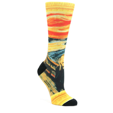 The Scream Painting Custom Face Socks - Women's Custom Socks