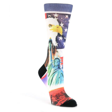 USA Patriotic Custom Print Women's Socks