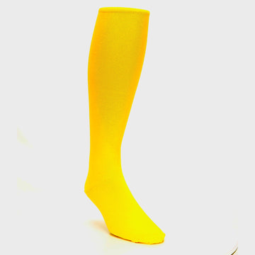 Golden Yellow Solid Color Socks - Men's Over-the-Calf Socks