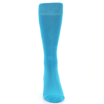 Malibu Blue Solid Color Socks - Men's Dress Socks