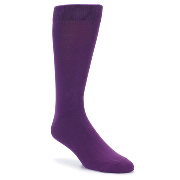 Plum Purple Solid Color Men's Dress Socks