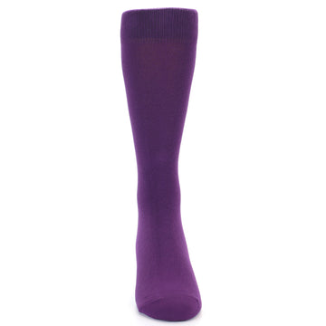 Plum Purple Solid Color Men's Dress Socks