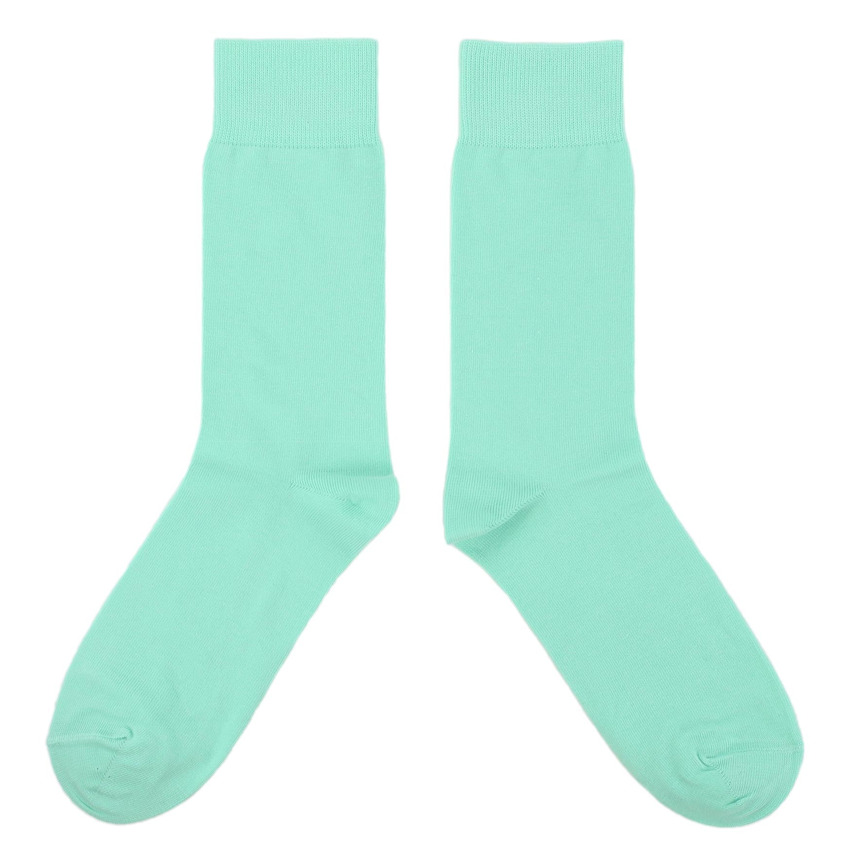 mint-green-solid-color-men's-dress-socks-boldsocks-overhead