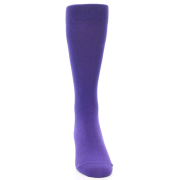 Viola Purple Solid Color Men's Dress Socks