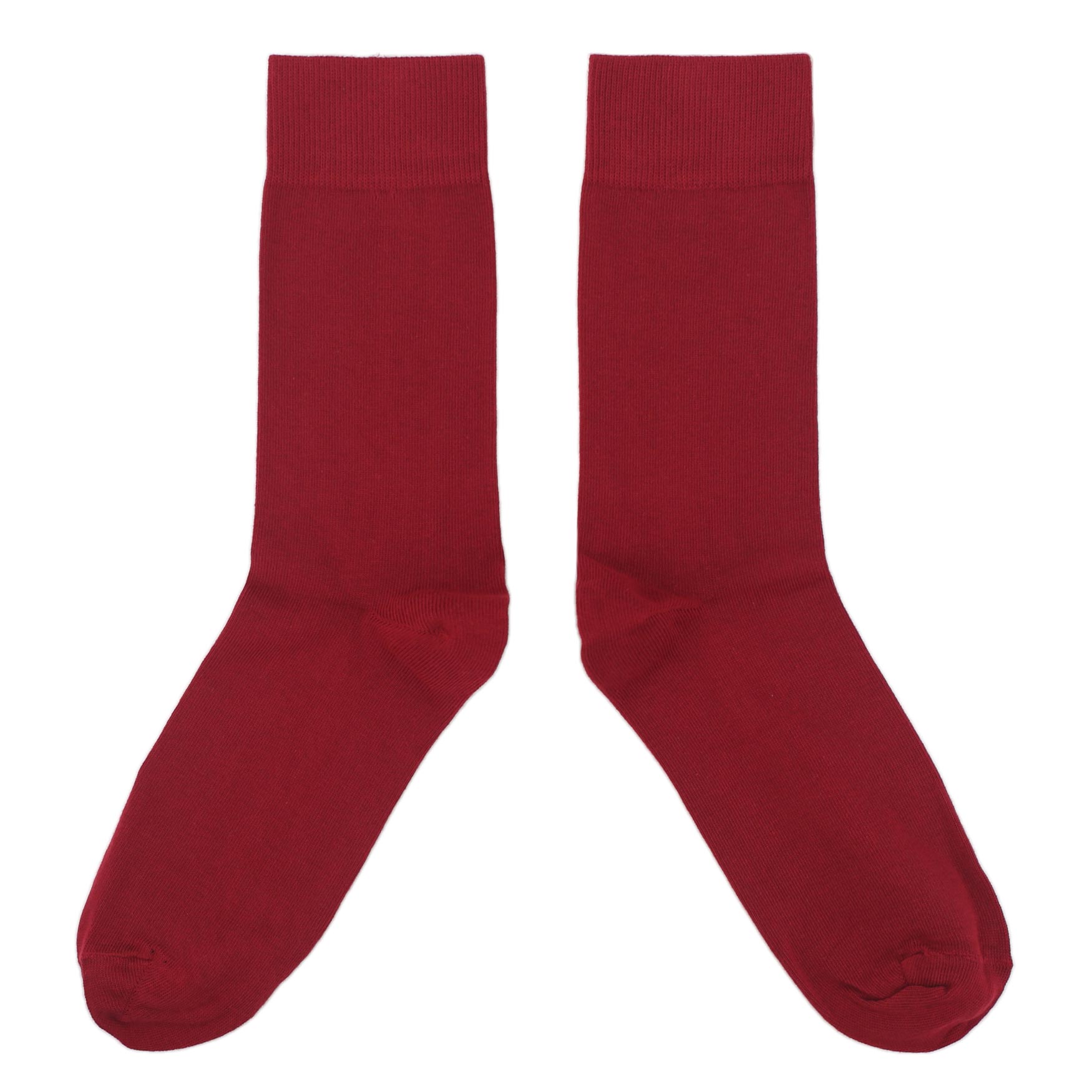 Apple-Red-Solid-Color-Mens-Dress-Socks-boldSOCKS-overhead
