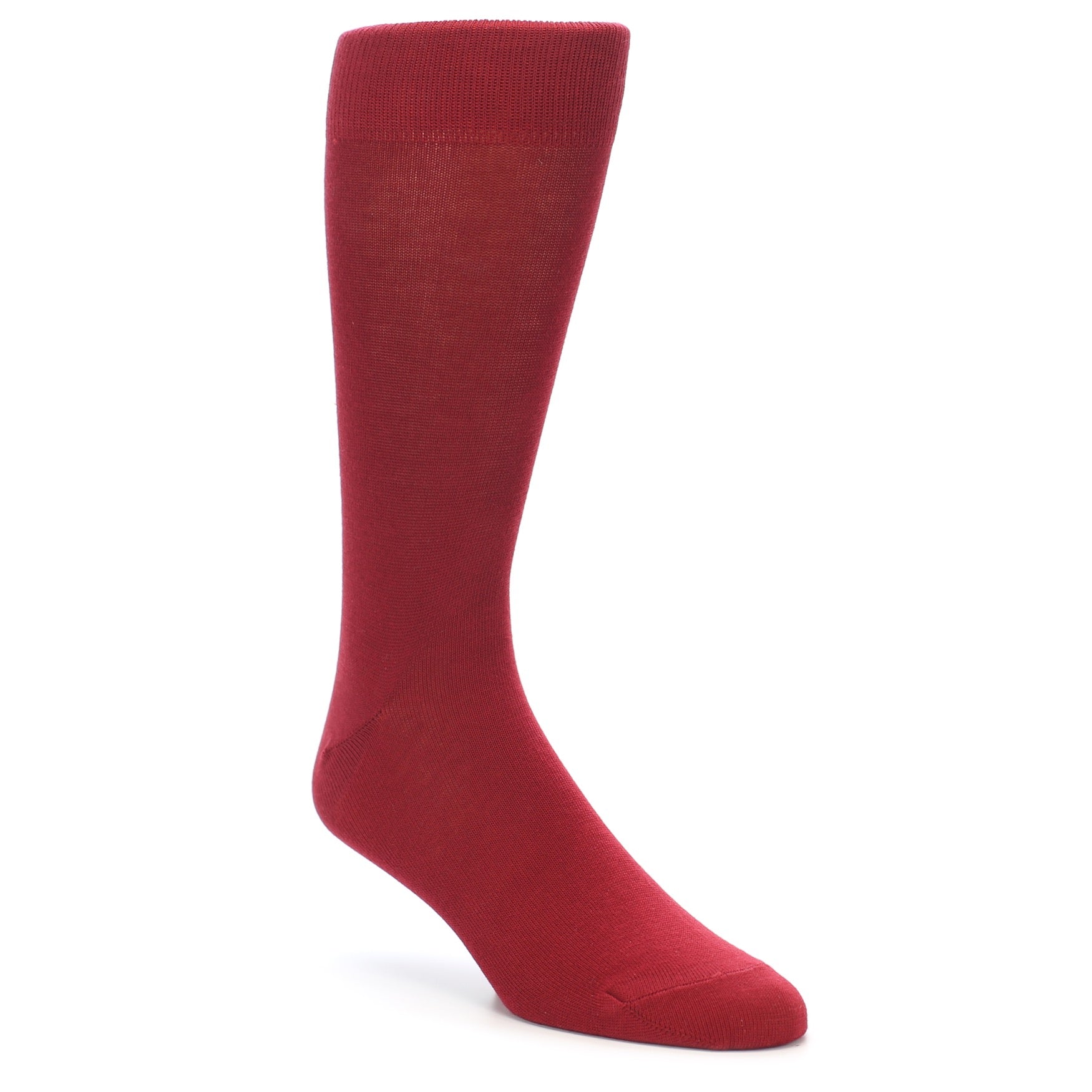 Apple Red Solid Color Men's Dress Socks