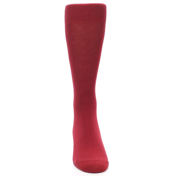 Apple Red Solid Color Men's Dress Socks